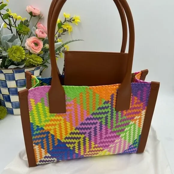 Women’s Christian Louboutin side-by-side tote with removable pouch made in Italy - Picture 5 of 12